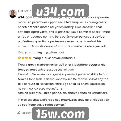 Feedback dos usuários sobre a experiência em u34.com